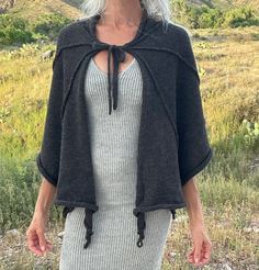 Bat Wings Shawl, Knit With Natural, Un-dyed Alpaca or Organic Merino Wool-made to Order - Etsy Netherlands Alpaca Poncho, Alpaca Gifts, Dressy Sweaters, Womens Costumes, Natural Clothing, Wool Clothing, The Wing, Sweater Fits, Finger Rings