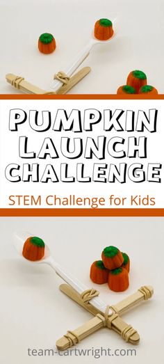 Fall Themed Stem Activities, Stem Pumpkin Catapults, Halloween Catapult Stem, Fall Science Activities Elementary, Pumpkin Catapult Kids, Pumpkin Candy Catapult, How To Make A Catapult Popsicle Sticks, Candy Corn Pumpkin Catapult, Candy Pumpkin Activities