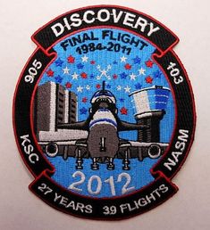 Discovery's Final Flight Patch - The Space Store Man Cave Ceiling Ideas, Nasa Merch, Nasa Photos, Space Craft