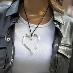 Silver Heart Statement Necklace Brand New Without Tags Fast Shipping! Sold From A Reliable Top 10% Rated Seller Trusted Poshmark Seller Casual Silver Heart Necklace, Casual Silver Jewelry With Heart Charm, Casual Jewelry For Valentine's Day Party, Casual Valentine's Day Party Jewelry, Casual Silver Heart-shaped Jewelry, Casual Heart Charm Jewelry For Valentine's Day, Casual Metal Jewelry For Valentine's Day, Casual Heart-shaped Jewelry For Mother's Day, Casual Heart Necklace With Heart Pendant