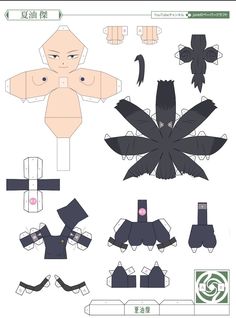 the paper doll is made to look like an origami