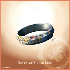 an image of a bracelet with flowers on it and the words, revealed silver ring