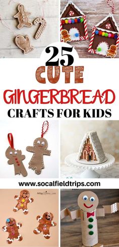 gingerbread crafts for kids that are easy to make and great for the holiday season