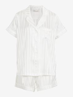 Pajamas Aesthetic, Satin Pyjamas, Satin Pjs, Satin Pj Set, White Pajamas, Cute Pajama Sets, Peter Alexander, Satin Set