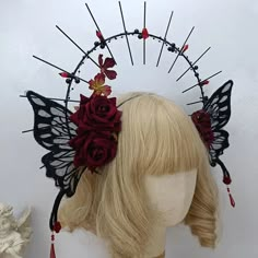 Product ID: JW5539   Material: Alloy   Color: Black www.ccovv.com Moth Headband, Hair Flower Accessories, Butterfly Hair Accessories, Moth Butterfly, Halloween Accessories Hair, Rose Hair, Halloween Hair, Butterfly Hair, Hair Reference