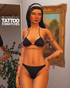 Couple Tattoos Koi Fish, Cc For Sims 4, Los Sims 4 Mods, Sims 4 Couple Poses, Sims 4 Tattoos, Sims 4 Body Mods