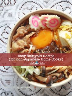 a bowl filled with different types of food and the words easy sushiki recipe for non - japanese home cooks