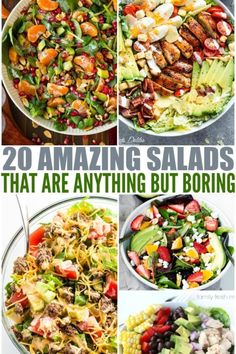 20 amazing salads that are anything but boring to make them look delicious and tasty