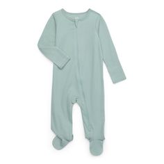 Zip into bedtime bliss with these Zip Front Footed Pajamas from Wonder Nation. The clever two-way zip helps to make diaper changes a breeze as the mitten covers help keep little hands warm and toasty. With its all-in-one design and footed warmth, this pajama long-sleeve one-piece is perfect for dream-filled nights and snuggly mornings. Cozy, practical, and extra adorable for your baby! Size: 3-6 Months.  Color: Green.  Gender: unisex.  Age Group: infant. The Mitten, Footed Pajamas, Baby Gender, 9th Month, Baby Boy Or Girl, Baby Size, One Design, 3 Months