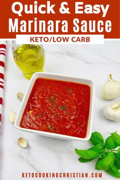 quick and easy marinara sauce keto / low carb