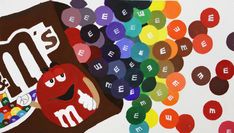 an image of a giant m & m's candy bar with the letter m on it