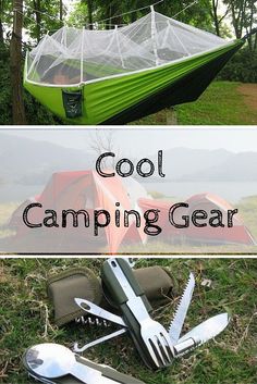 an image of camping gear with the words cool camping gear