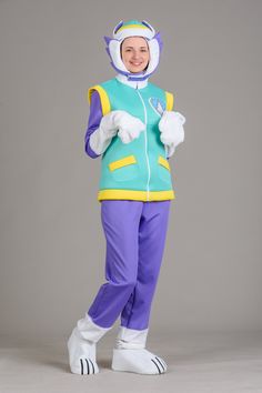 a person in a costume posing for the camera