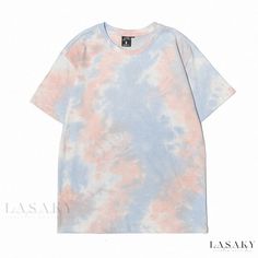 Lasaky - Stylish Tie-Dyed Ombre Loose-Fit Short-Sleeve Top for Women Soft Grunge Outfits, Harajuku Fashion Street, Tie Dye Colors, Indie Aesthetic, Tie Dye Designs, Tie Dye Patterns, Top For Women, Tie Dye T Shirts, Loose Tops