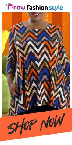 knowfashionstyle Multicolor Casual Stripe Print O Neck 3/4 Sleeve Plus Size Vacation Tops Multicolor Long Sleeve Tunic For Beach Cover-up, Printed Multicolor Tops For Beach Cover-up, Summer Multicolor Long Sleeve Cover-up, Multicolor Long Free-size Cover-up, Plus Size Vacation, Long Multicolor Free Size Cover-up, Vacation Tops, Round Neck Top, Casual Stripes