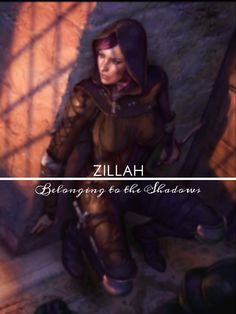 the cover to zillah's book, belonging to the shadows