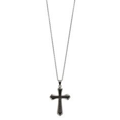 Accent your look with this men's stainless steel cross pendant necklace. Click on this JEWELRY & WATCHES GUIDE to learn about fit, styles, materials and more! Accent your look with this men's stainless steel cross pendant necklace. Click on this JEWELRY & WATCHES GUIDE to learn about fit, styles, materials and more! FEATURES Pendant size: 2 3/4"L x 1 3/4"W Chain length: 24 in. Chain type: box Clasp: lobster-claw Metal: stainless steel Finish: milgrain, polished Nickel free Size: 24". Color: Whit Stainless Steel Cross Pendant, Steel Cross, Box Clasp, Necklace Size, Cross Pendant Necklace, Polished Nickel, Chain Lengths, Cross Pendant, Lobster Claw