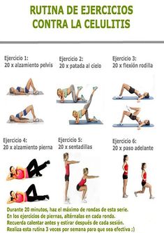 a woman doing yoga poses in spanish with the instructions for each pose and how to do it