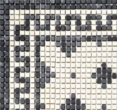 a black and white mosaic tile pattern with squares