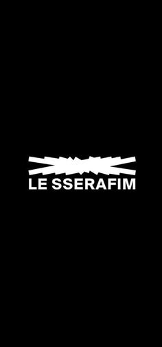 the logo for le serafim is shown in white on a black background