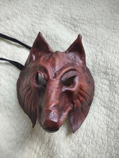 Old Venetian Leather Wolf Mask .  Color Red / brown , vintage theatrical . Natural leather . Good condition Wolf Mask, Mask Masquerade, Red Brown, Natural Leather, Red Color, Selling On Etsy, Etsy Seller, Unique Gifts, Pet Supplies