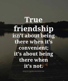 a quote about true friends is shown on the water with a boat in the background