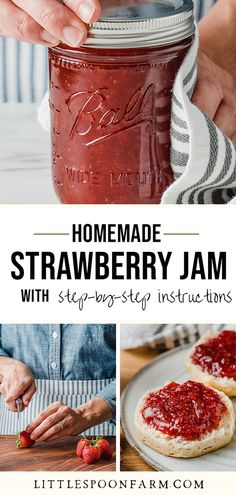 homemade strawberry jam with step - by - step instructions