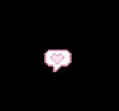 an old - school video game with a heart in the middle on a black background