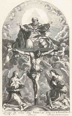 the crucifix is depicted in this engraving