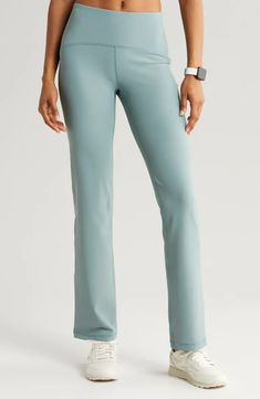 Zella Luxe High Waist Rib Flare Leggings | Nordstrom Rib Flare, Ribbed Flares, Ribbed Leggings, Flare Leggings, Leggings Design, Work Out, Clothing And Shoes, High Waist, Nordstrom