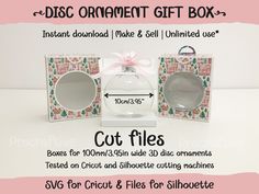 an ornament gift box with cut files