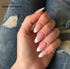 Acrylic Nails Almond Shape, Casual Nails, Her Nails, French Acrylic Nails, Blush Nails