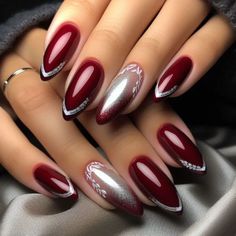 Trending Summer Nails 2023 Square, Red Nail Ideas Summer, Summer Nails 2023 Square, Trending Summer Nails 2023, Red Nail Ideas, Summer Nail Art Ideas, Burgundy Acrylic Nails, Red Summer Nails, Almond Acrylic Nails Designs