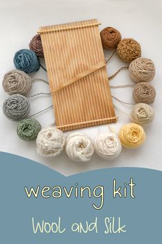 weaving kit with yarn and silk