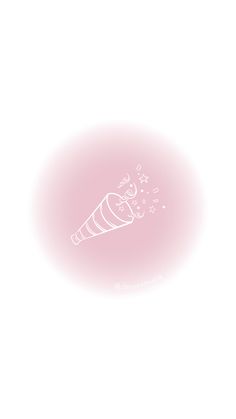 an ice cream cone on a pink background