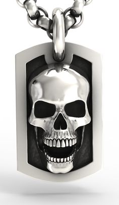 Luxury Skull Jewelry For Men, Luxury Silver Skull Necklaces, Punk Skull Stainless Steel Necklace, Satanic Clothing, Black Nickel-free Skull Necklace, Sterling Silver Skull Rings, Black Skull-shaped Stainless Steel Necklace, Handmade Skulls, Silver Skull Ring