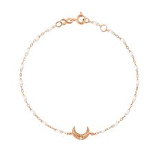 Gigi Clozeau - Moon White Diamond Bracelet, Rose Gold, 6.7 Fall Neutrals, Bracelet Rose Gold, Moon Bracelet, The Pirate, Star Of David, Treasure Chest, Starry Sky, Pendant Earrings, White Diamond