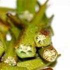 some green beans with tiny white flowers on them