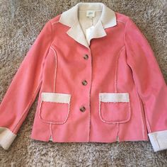 J Jill Pink Fuzzy Fleece Jacket! Spring Fleece Jacket With Pockets, Casual Pink Fleece Jacket For Spring, Fleece Jacket, Jackets For Women, Jackets & Coats, Pink, Women Shopping, Color