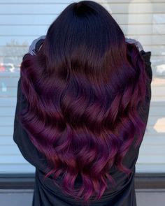 Dark Plum Hair Color, Plum Hair Dye, Dark Plum Hair, Plum Purple Hair, Plum Hair Color, Hair Color Plum, Dark Purple Hair, Plum Hair, Wine Hair