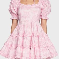 The Cutest Tea Party Baby Doll Corset Dress That Is Super Flattering! Only Reason I’m Selling Is Because I Already Have It In A Different Color! Perfect Babydoll Dress For The Summer And Is Brand New Too And Is Giving Bridgerton Vibes For Sure Sold Out On Website #Preppy#Trendy#Dollskill#Sugarthrillz#Cottagecore Sweet Fitted Dress With Square Neck, Fitted Square Neck Sweet Dress, Sweet Square Neck Fitted Dress, Sweet Puff Sleeve Dress For Garden Party, Sweet Fitted Dress For Brunch, Sweet Puff Sleeve Dress With Ruffles, Sweet Puff Sleeve Dresses With Ruffles, Sweet Ruffle Dress For Brunch, Sweet Fitted Dress For Garden Party