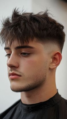 The French Crop with Skin Fade combines a sharp, edgy fade with a textured top for a modern, clean look. It's perfect for those who want a bold style that's easy to maintain. Click the pin for more style ideas and follow us for the latest trends! #MensHair #FrenchCrop #SkinFade #HaircutInspiration #MensFashion Undercut Hairstyle Men Fade, Manly Haircut, Haircut Fade Men, Textured French Crop, Short Hair Fade, Skin Fade Haircut Men, Men Haircut Short, Good Haircuts, Skin Fade Haircut