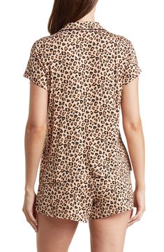 Get that chic put-together feel even in your jammies with this lightweight printed set. Top: 25" length (size S); Bottom: 10.5" rise, 3" inseam Top has notch lapel, short sleeves, and front patch pocket Bottom has elasticized waist and allover print 95% rayon, 5% spandex Machine wash Imported Model stats: 5'10", Bust: 32", Waist: 25", Hip: 36". Model is wearing size S. Put Together, Patch Pocket, Nordstrom Rack, Almond, Pajamas, Short Sleeves, Nordstrom, Spandex, How To Wear