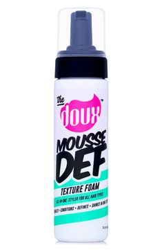 This dual-use mousse provides the perfect amount of hold to define your curls or control your sleek look. The Doux Mousse Def Texture Foam gives definition, shine, and volume to every hair type and curl pattern. Enjoy the touchable control free of crunch and flaking. 7 fl. oz. Made in the USA of imported materials Black Owned/Founded Hair Mousse How To Use, The Doux Mousse, Hair Foam, Curl Mousse, Hair Mousse, Curl Pattern, Hair Product, Year 3, Favorite Hairstyles