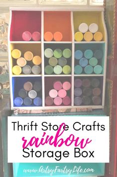 the thrift store crafts rainbow storage box