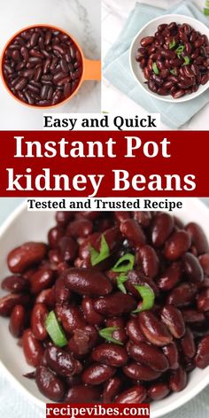 an image of instant pot kidney beans recipe