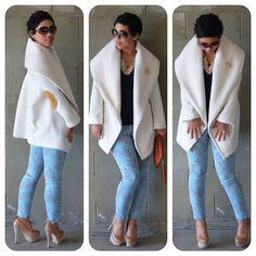 Coat Ideas, Mimi G Style, Diy Sy, Diy Coat, Mimi G, Vogue Patterns, Coat Patterns, White Coat, Fleece Sweater