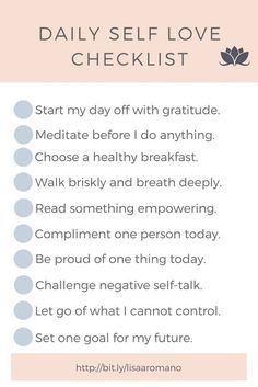 Self Love Checklist, Healing Spirituality, Daily Practices, Self Acceptance, Self Healing