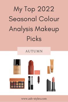 House Of Colour Autumn Makeup, Soft Autumn Eye Shadow Palette, Lipstick For Autumn Type, Dark Autumn Lipstick Palette, Soft Autumn Foundation, Autumn Season Makeup, Deep Autumn Makeup Lipsticks, Warm Autumn Makeup Palette, Makeup For True Autumn