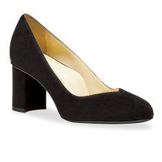 Perfect Round Toe Pump 70 – Sarah Flint Black Block Heel Pumps, Sarah Flint, Shoe Wishlist, Round Toe Pumps, Virtual Fashion, High Quality Shoes, Arch Support, Luxury Shoes, Black Suede